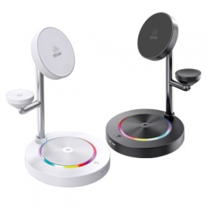 QI2 올인원 맥세이프 3in1 15W 고속무선충전기 에어팟 애플워치 버즈 갤럭시워치 충전 MF30W3in1