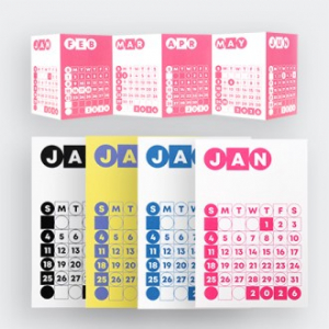 아코디언 폴드 캘린더