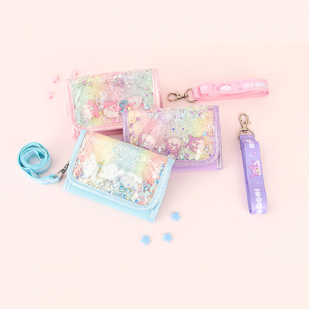 산리오 목걸이지갑 스팽글 3단 #2