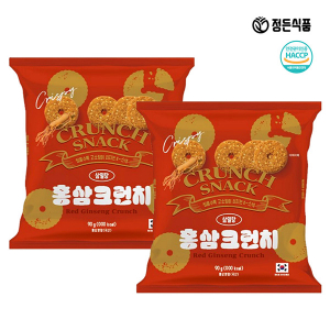 정든식품 홍삼 크런치 금산 6년근 홍삼 쿠키 영양 간식 90g 8봉