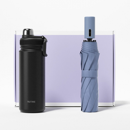 루티네 선물세트 골드버튼 3단 우산+아이언 스포츠 텀블러 #2