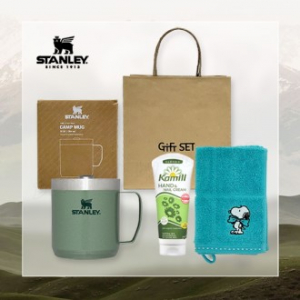 스탠리 캠프머그354ml 텀블러 세트3호 카밀핸드크림100ml 송월핸드타올세트(쇼핑백포함)