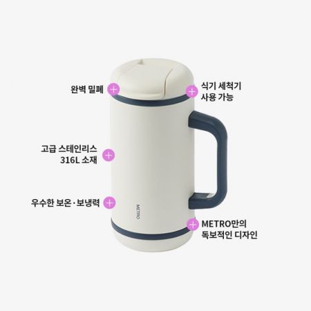 락앤락 메트로 퍼펙트씰 머그 텀블러 550ml HA #3