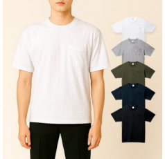 17수 남성 여성 단체 행사 코튼 포켓 반팔 티셔츠