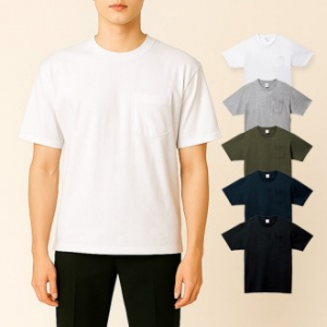 17수 남성 여성 단체 행사 코튼 포켓 반팔 티셔츠