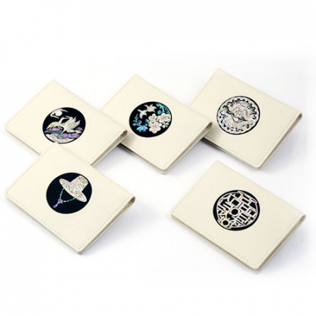 나전칠기 한지가죽 카드지갑 아이보리 외국인 선물 전통 기념품 #2