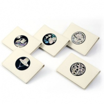 나전칠기 한지가죽 카드지갑 아이보리 외국인 선물 전통 기념품