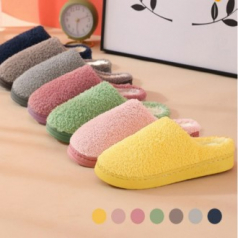 층간소음 파스텔 털 슬리퍼 실내화 거실화 사무실 학교 학원 겨울  방한