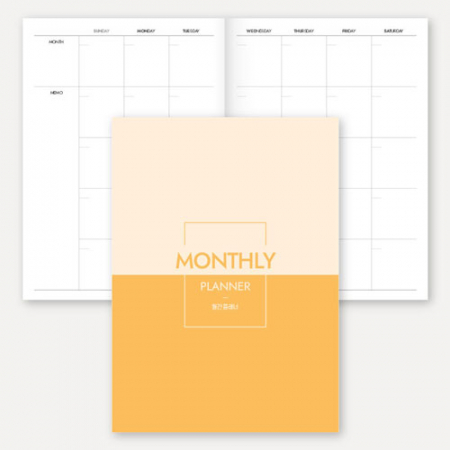 만년형 월간 플래너 노트(책제본/16절/B5) #3