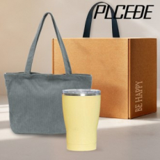 플씨드 코듀로이 빅사이즈 에코백 + 텀블러 350ml 2종세트