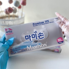 마미손 TPE 위생장갑 블루 투명