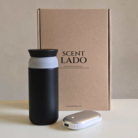 센트라도 젯스 휴대용 손난로 보조배터리+포인트 텀블러 세트 #2