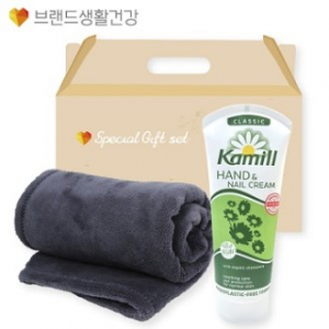겨울방한(카밀핸드크림로션100ml+부드럽고 따뜻한담요)