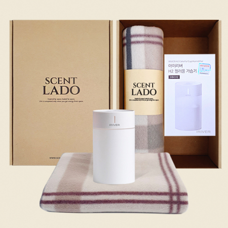 센트라도 패턴 담요+아이리버 미니가습기 세트 #4