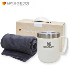겨울방한(스탠리 캠프머그354ml+부드럽고 따뜻한 담요)