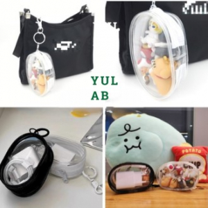 유랩 고급 키링 휴대용 PVC 투명 미니  파우치