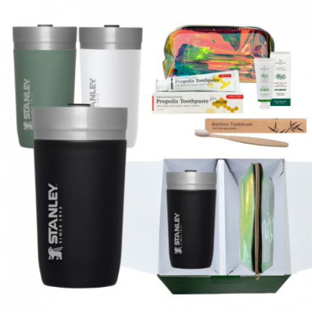 스탠리 고 진공 텀블러 블랙 여행용 세면 세안 파우치 선물세트 #2