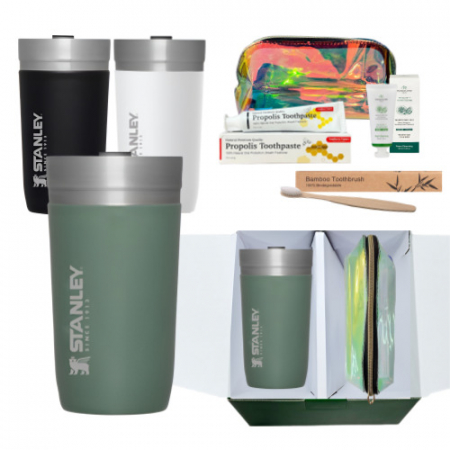스탠리 고 진공 텀블러 그린 여행용 세면 세안 파우치 선물세트 #2