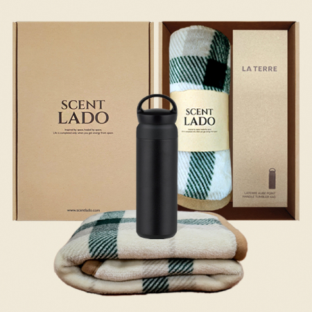 센트라도 극세사 담요+포인트 핸들 텀블러 세트 #6