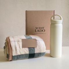 센트라도 극세사 담요+포인트 핸들 텀블러 세트