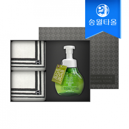 송월타월 타올 핸드위시 기프트세트(스퀘어고리2+네이처러브메레1)