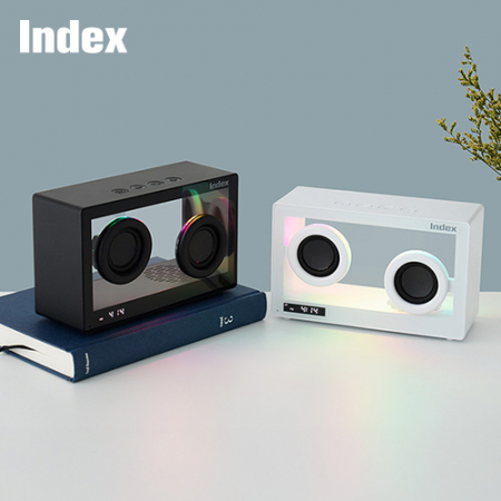 INDEX 투명 무드램프 알람시계 블루투스스피커(충전식) #2