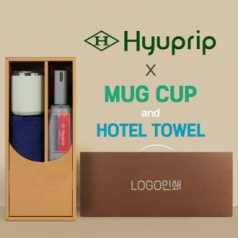협립 이지롤 거꾸로 완전자동 우산 +코마40수200호텔타월+로하스머그컵-세트