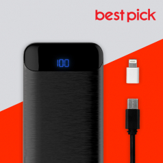 베스트픽  슬림형 LCD 보조베터리 10000mAh