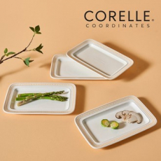 코렐 코디네이츠 로즈몬트 직사각 접시 4P