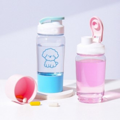 국산 3단분리 알약보틀 컵보틀 냉온가능 에코젠 원터치 오픈형 300ml