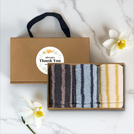 송월타올 H.C 스트라이프 핸드타올 핸들패키지 3매입 세트 #2