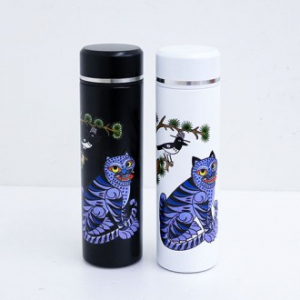 전통 일러스트 까치와호랑이 텀블러 500ml 2종