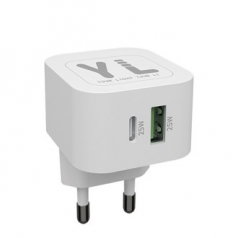 YL 25W PD PPS 2포트 듀얼 멀티 USB-A C타입 초고속 충전기 어댑터