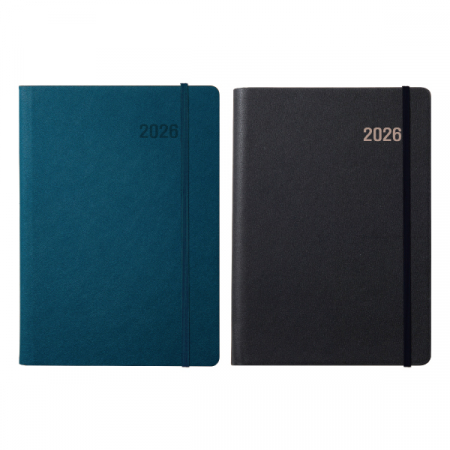 26년 양장 엣지밴드형 다이어리 25절-피콕그린/스마트검정 #2