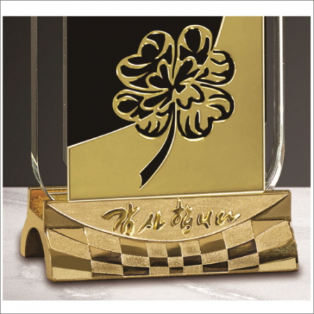 감사합니다 네잎클로버 투톤 크리스탈 상패 #5