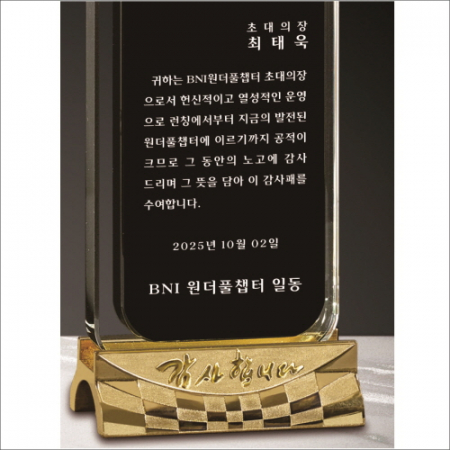 마크 별도 감사합니다 투톤 크리스탈 상패 #4