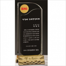 마크 별도 감사합니다 투톤 크리스탈 상패