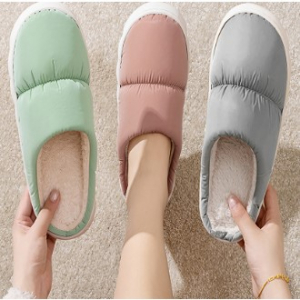 포근한 패딩 슬리퍼 털 실내화 방한슬리퍼