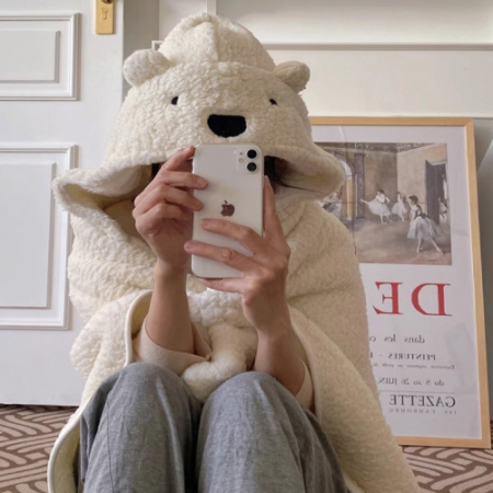 망토담요 곰돌이담요 입는담요 겨울담요 캐릭터담요 #2