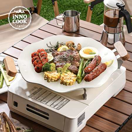 Innocook 그릴팬 플레이트 1P 아이보리 피치(손잡이박스) #2