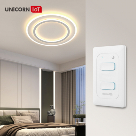 [유니콘IoT] Iot 2구 스마트 벽스위치 무선원격제어 자동불끄기 WIFI방식 TS-SW2 #3