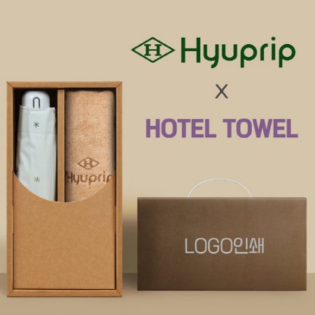 협립 5단 눈꽃 암막 우양산 +협립40수호텔코마180타월-세트 #2