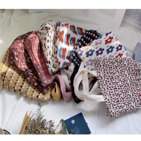 플리츠손가방 여성손가방 미니손가방 도시락가방 손가방 토트백 #3