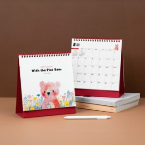 탁상달력 위드 더 핑크베어 180x200 (기성달력)