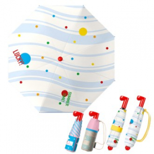 U048 코스믹 자외선 차단 우산 3단 수동 가벼운 우산 인쇄 답례품