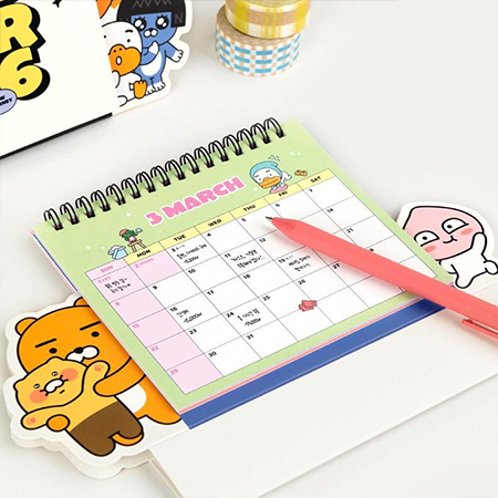 귀여운  2026 형태 탁상 캘린더 #3