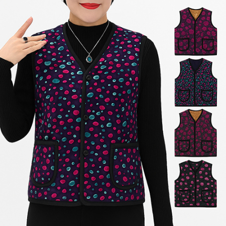 겨울인기조끼 레트로융털조끼 따뜻한 할머니조끼 데일리 방한조끼 #2