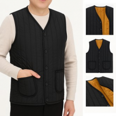 경량패딩조끼 브이넥 겨울조끼 따뜻한 데일리 레이어드용 아우터