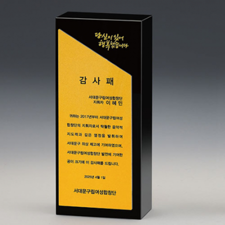 크리스탈 아노다이징 상패 SD14)105-4S #4