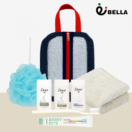 [에코벨라] 투톤 배색 메쉬파우치 여행용 세트 (A) #2